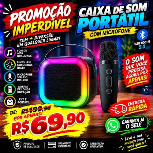 Caixa de som portátil k12