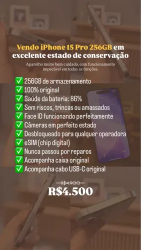 Vendo iPhone 15 Pro 256GB