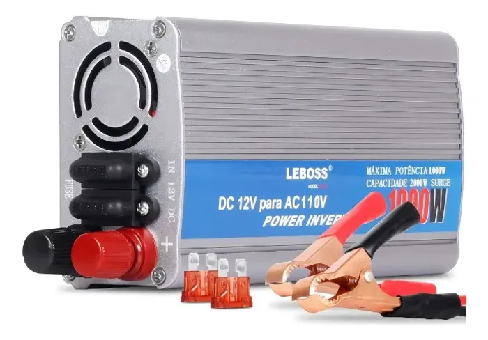 Inversor De Tensão 1000w 12v Para 110v Transformador Energia
