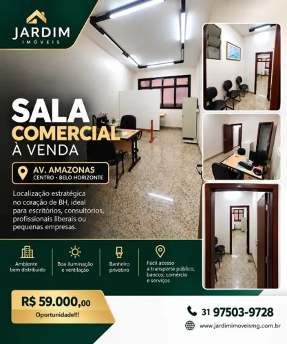 Sala Comercial Centro de BH - Oportunidade!