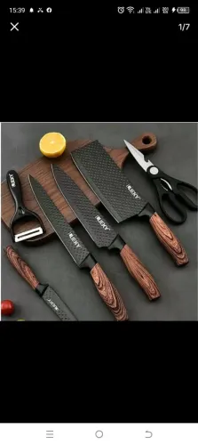 Kit de facas inox preta