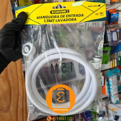 Mangueira para Máquina de Lavar Roupas, Tamanho 1,5m. Lavadora