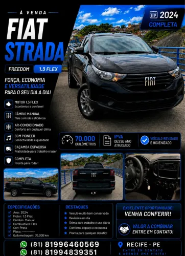 Fiat Strada Freedom 1.3 Flex 8V CS Plus 2024
