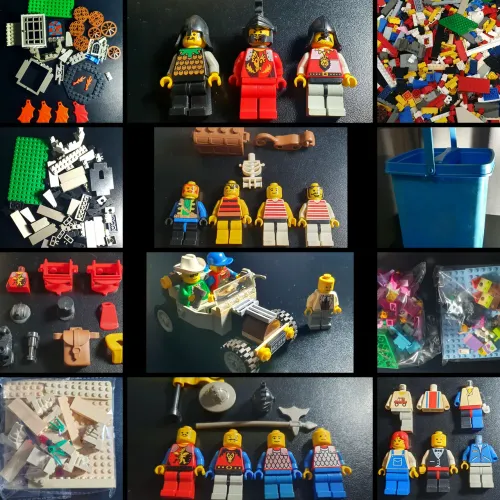 LEGO LOTE ANOS 80 E 90 CONTENDO CASTELO PIRATAS CITY KINGDOM KNIGHTS ORIGINAL