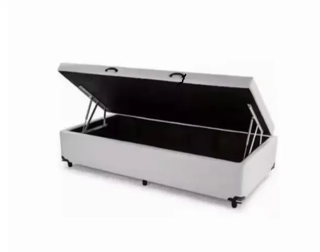 Cama Box Baú Solteiro Blindada Reforçada 88x188 + Colchão Brinde