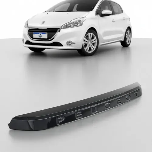 Emblema Friso Grade Dianteira Peugeot 208 1.5 2015 Uzad0 Cromado
