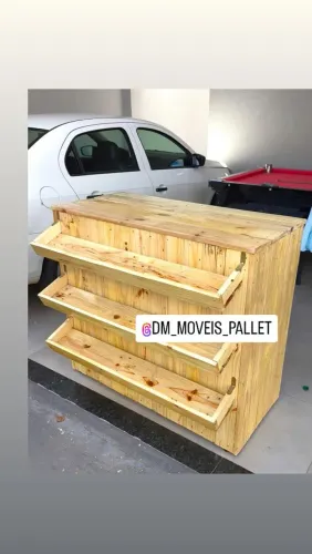 Balcão caixa pallet rústico 
