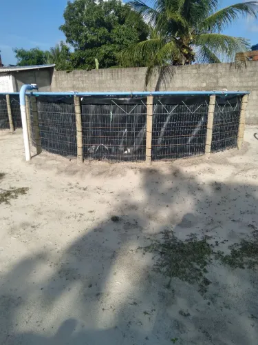 Vendo tanque suspenso de geomembrana pad   de 30.000 litros completo para criacao de Peixe