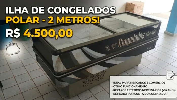 ILHA POLAR 2 METROS PARA CONGELAR