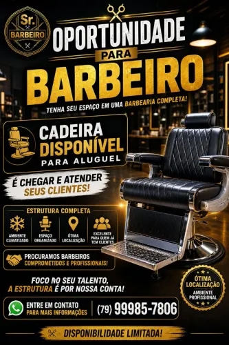 OPORTUNIDADE PARA BARBEIRO PROFISSIONAL