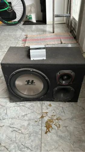 Caixa de som trio + amplificador Taramps TL1500