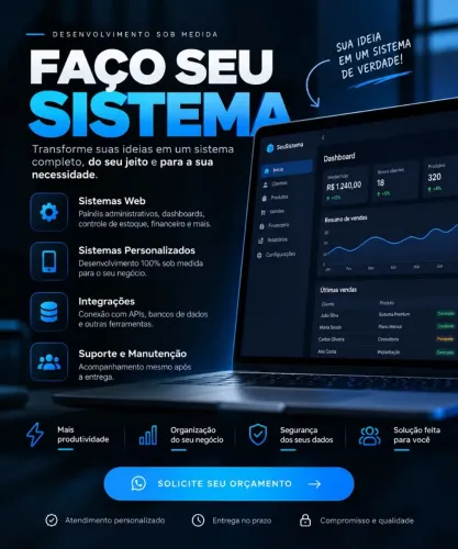 Faço o seu sistema