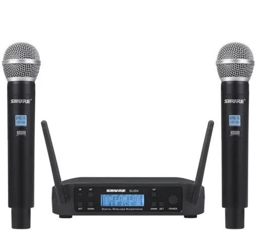 Microfone sem fio duplo