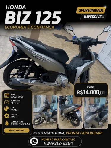 HONDA BIZ 125 EX 2022/2023 - ÚNICO DONO - R$ 14.000