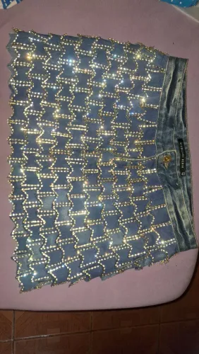 Saia Bandeirola de Strass feita pra o São João.
