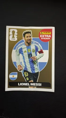 Lionel Messi Extra Sticker Legend Gold Ouro - Panini Copa do Mundo 2026
