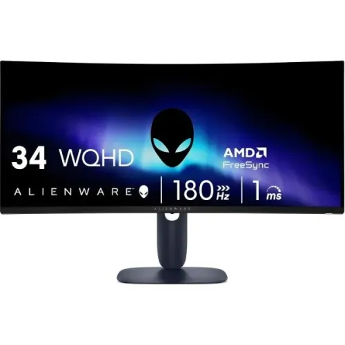 Monitor Gamer Curvo Dell Alienware AW3425DWM 34" WQHD 180 Hz / 1 ms - Preto