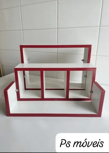 Kits para organização com bordas vermelho