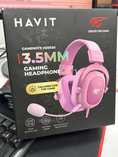 Havit HV-H2002d Rosa Completo e Conservado