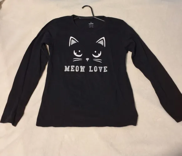 camisa manga longa preta 14 anos