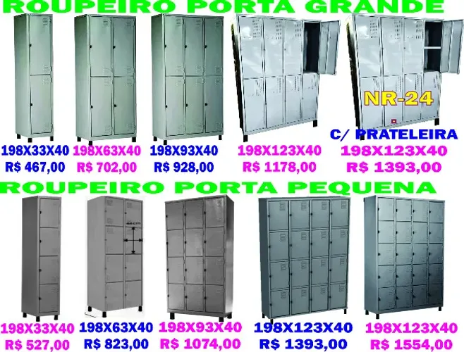 Roupeiro de Aço - Novo - Mod ap de 467 - Embalado de Fabrica