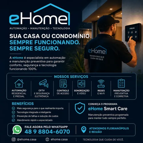 SUA CASA OU CONDOMÍNIO SEMPRE FUNCIONANDO. SEMPRE SEGURO.