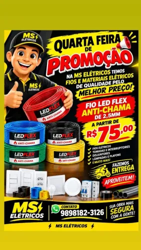 FIOS ELETEICOS 2,5 MM A PARTIR DE 75 REAIS