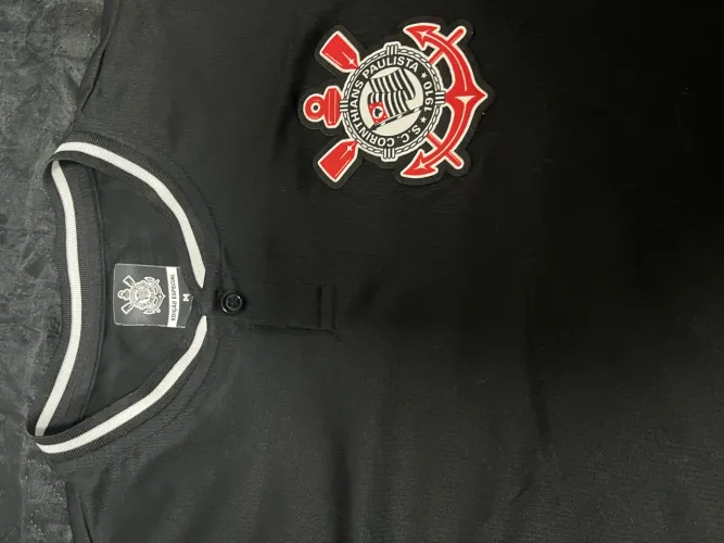 Camisa Corinthians preta edição especial botão