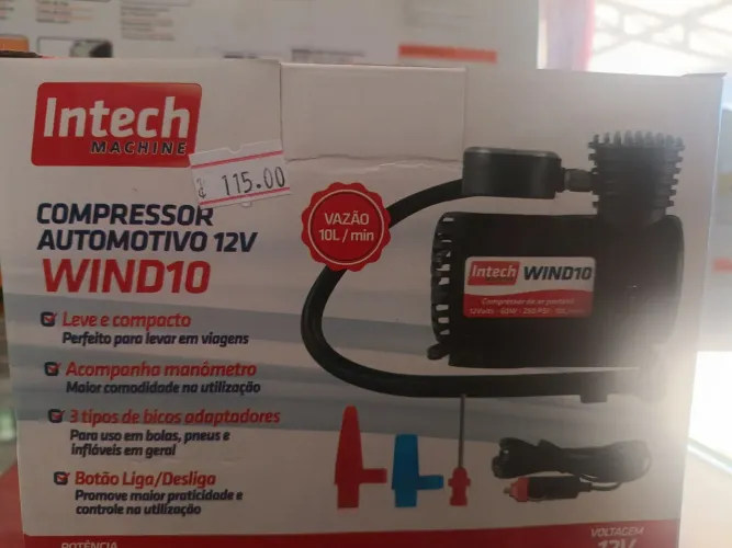 Compressor automotivo 12V potência 60 w