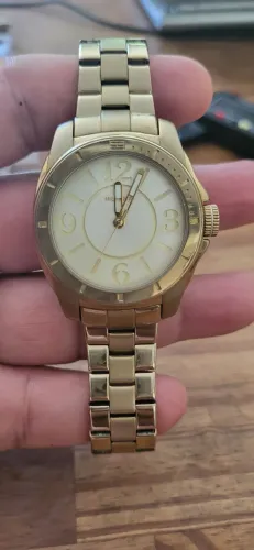 Relógio Tommy unissex dourado 40 mm de caixa 
