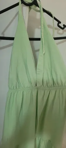 Vestido longo verde-claro/mint