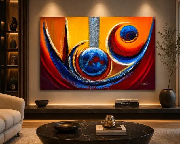 Tela de pintura - Equilíbrio cósmico