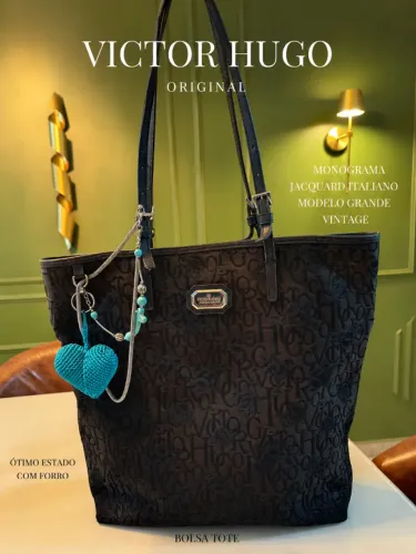 Bolsa Tote monogram Victor Hugo ORIGINAL usada em estado de nova