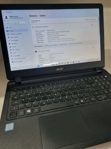 Notebook Acer Aspire ES1-572 - i3, 8GB, SSD 240GB Win 11