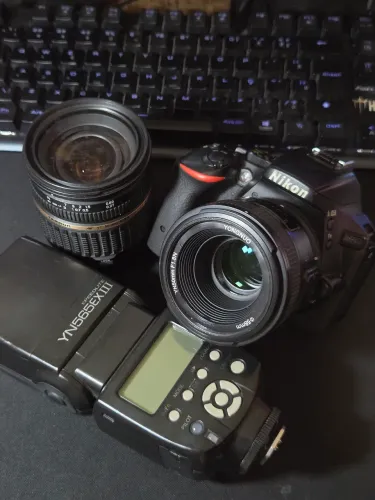 Kit câmera nikon d5500 mais acessorios.