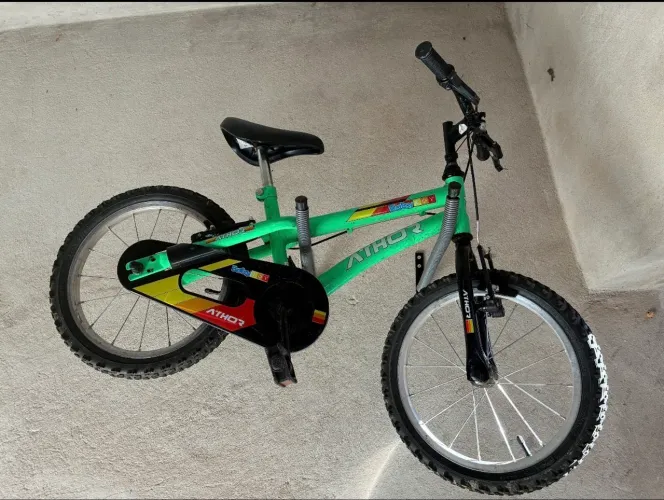 BICICLETA ATHOR ARO 16 BABY VERDE c/ RODINHAS