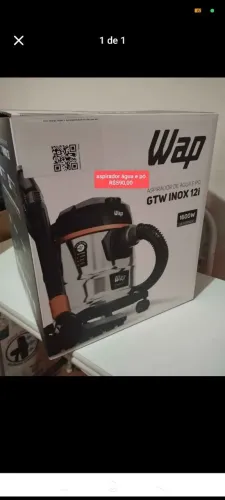 Aspirador de pó e água Wap inox novo 