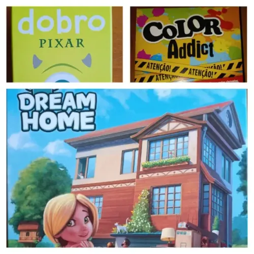 Jogos de Tabuleiro para família (Dream Home+Dobro+Color Addict)