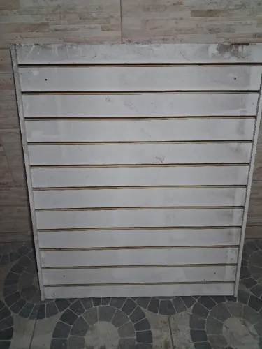 Painel MDF canaletado branco 90x60