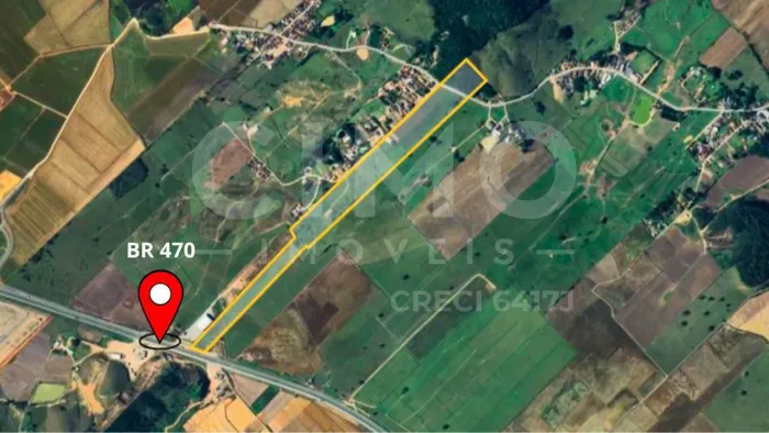 Terreno de 160.000 m² à venda com frente para BR-470 em Ilhota