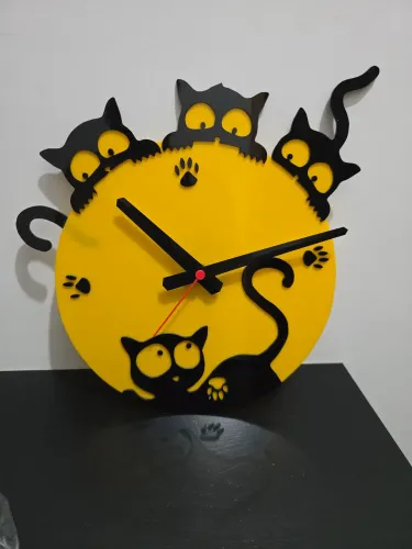Relógio de parede gatinho