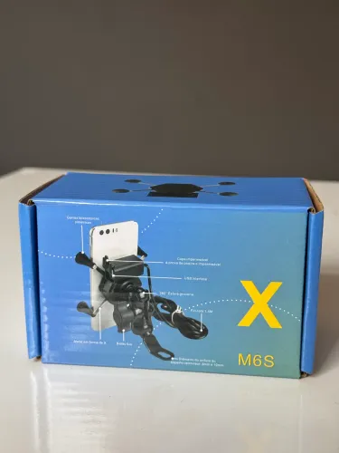 Suporte de celular com usb para motos