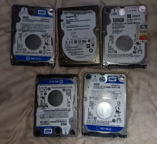5x HDs 2,5 notebook pc backup
