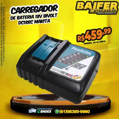 Carregador de Bateria 18v Bivolt Dc18rc Makita