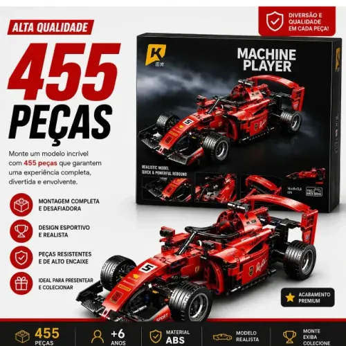 Carro Ferrari Fórmula 1 Bloco De Montar 455 Peças