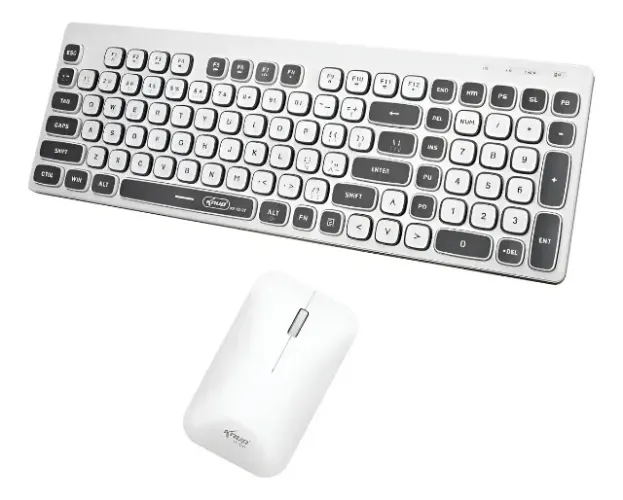 Kit Teclado e Mouse Sem Fio 2.4Ghz Ergonômico Silencioso TE137