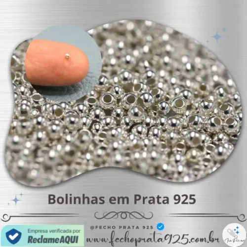 BOLINHA PRATA 925 LISA PARA MONTAGEM DE JOIAS E SEMIJOIAS, VARIOS TAMANHOS, VENDA ATACADO