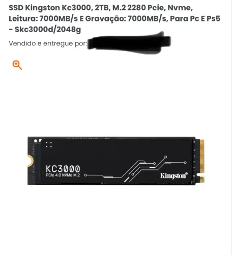 SSD NVME KC3000 2tb