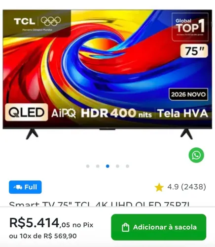TELEVISÃO TCL Q LED 