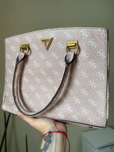 bolsa guess alexie original rosé + porta moedas | comprada na italia